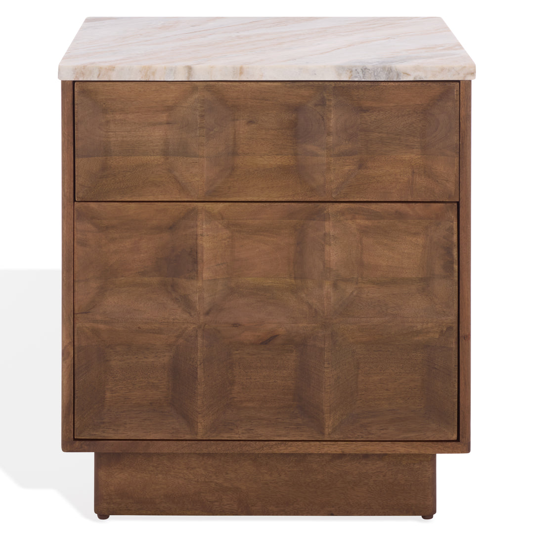 20"W x 17.5"D x 23.5"H / Walnut/White