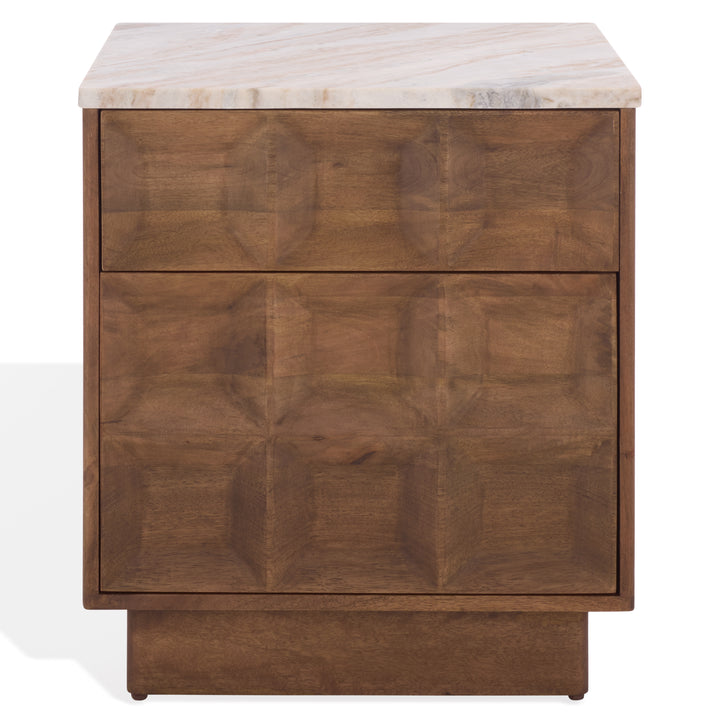 20"W x 17.5"D x 23.5"H / Walnut/White