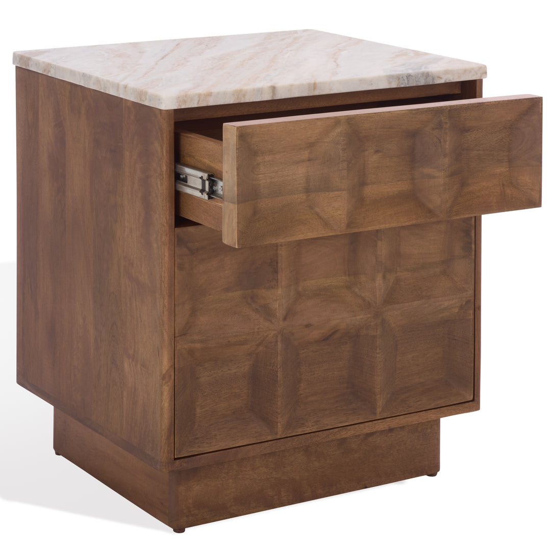 20"W x 17.5"D x 23.5"H / Walnut/White