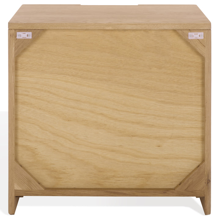 American Home Furniture Safavieh Couture Riverside Oak Wood 3 Drawer Nightstand