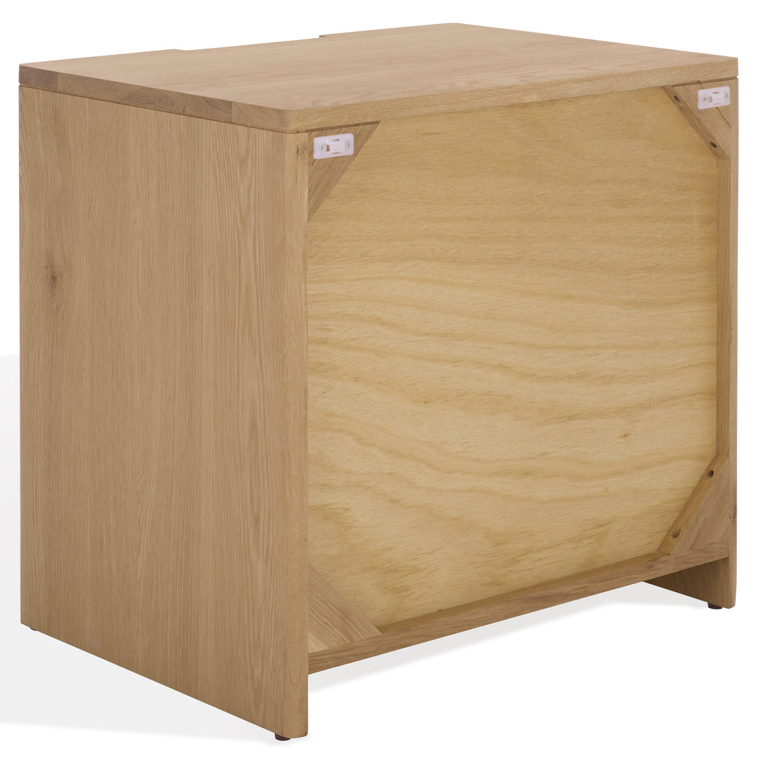 American Home Furniture Safavieh Couture Riverside Oak Wood 3 Drawer Nightstand