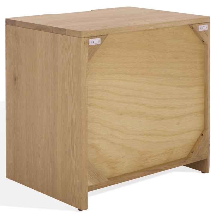 American Home Furniture Safavieh Couture Riverside Oak Wood 3 Drawer Nightstand