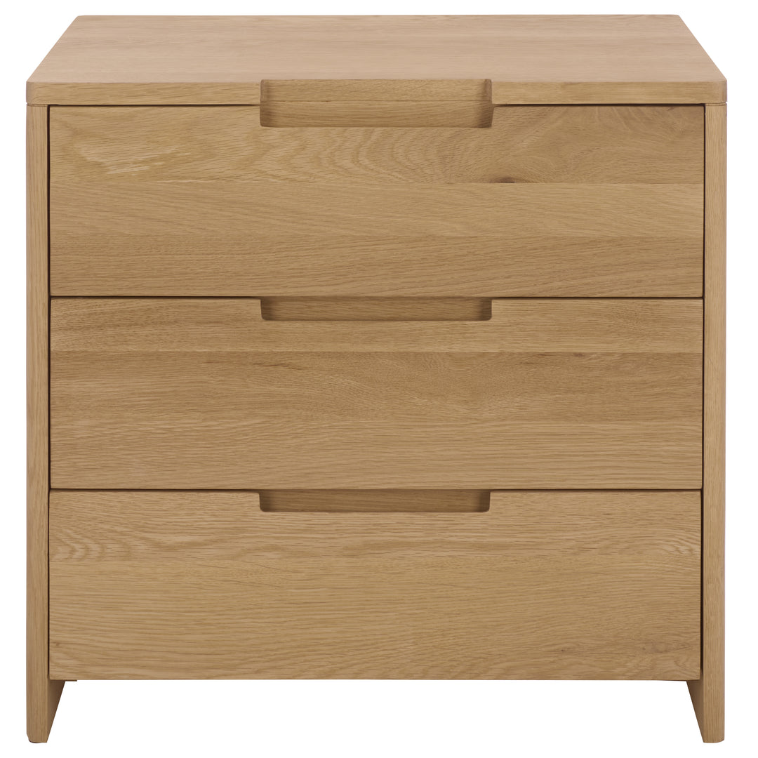 American Home Furniture Safavieh Couture Riverside Oak Wood 3 Drawer Nightstand