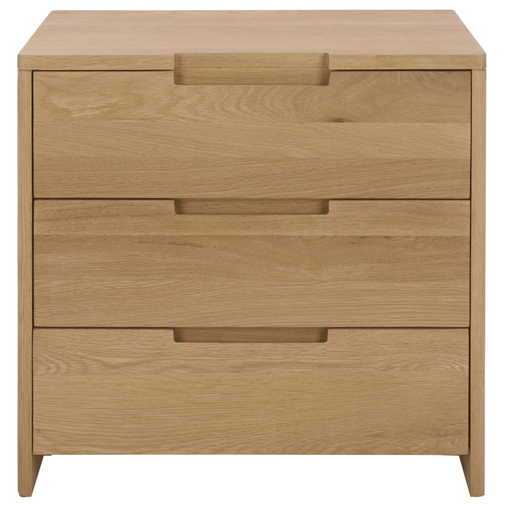 American Home Furniture Safavieh Couture Riverside Oak Wood 3 Drawer Nightstand