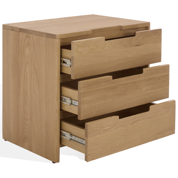 American Home Furniture Safavieh Couture Riverside Oak Wood 3 Drawer Nightstand
