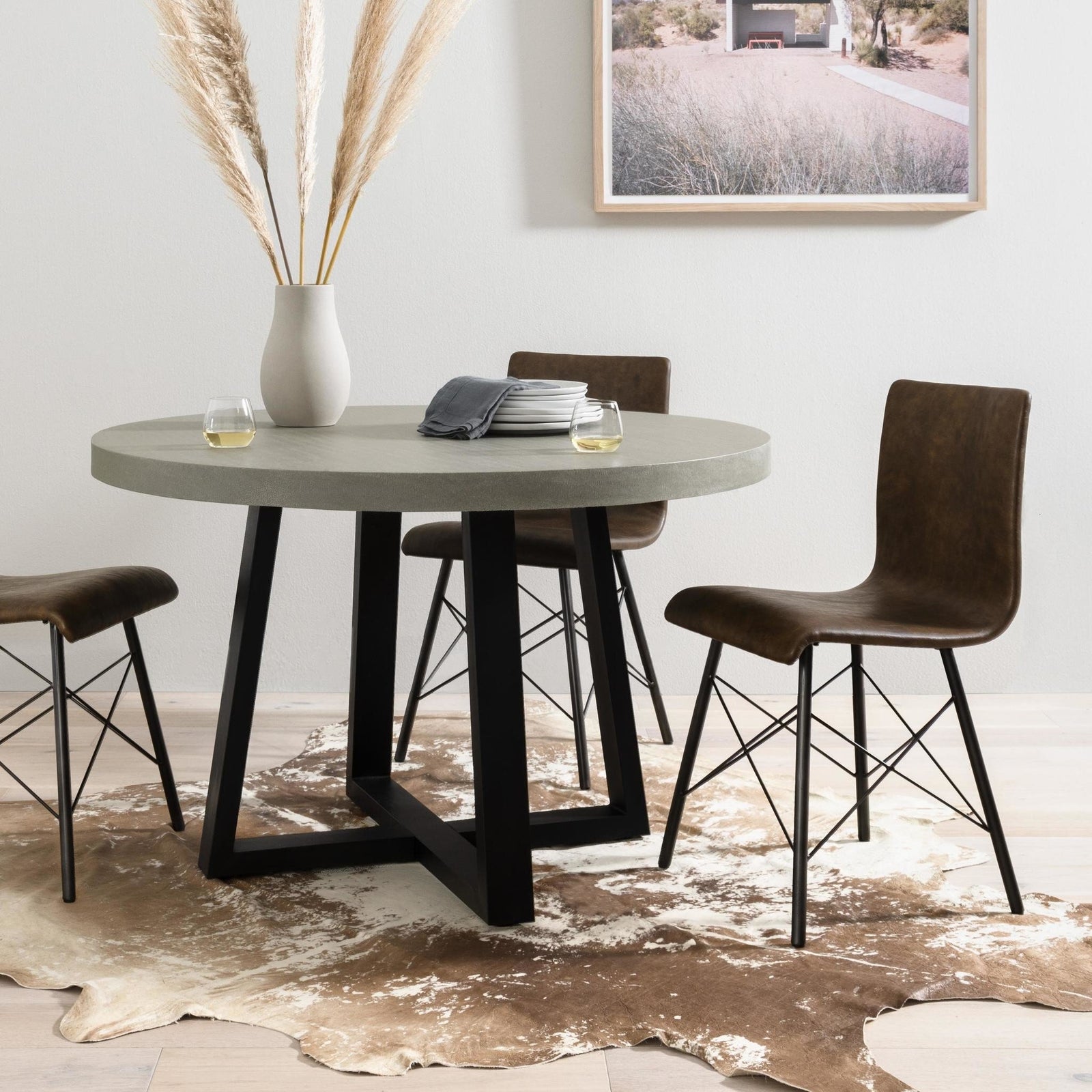 Four Hands - Harland Modern Cowhide Rug - SMAT-001 | American Home Furniture