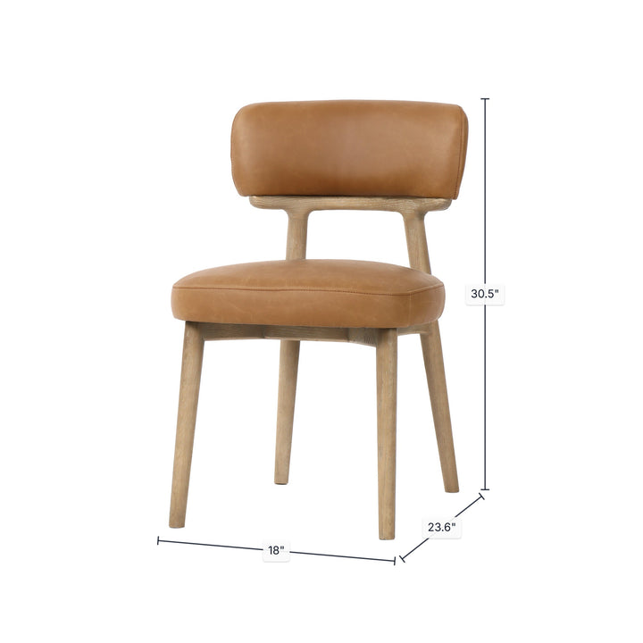 Willow Dining Chair - Tawny Leather