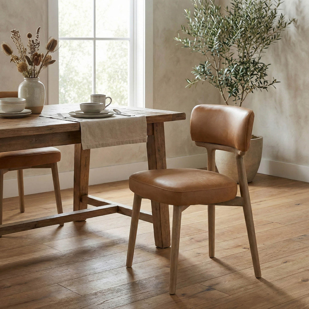 Willow Dining Chair - Tawny Leather