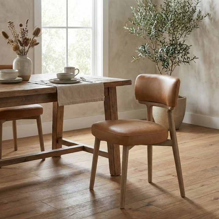 Willow Dining Chair - Tawny Leather