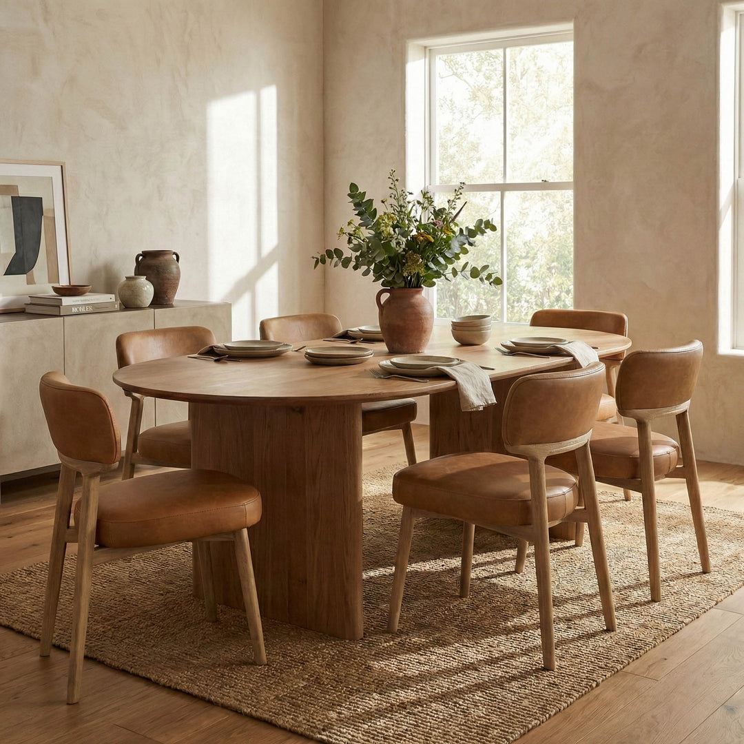 Willow Dining Chair - Tawny Leather