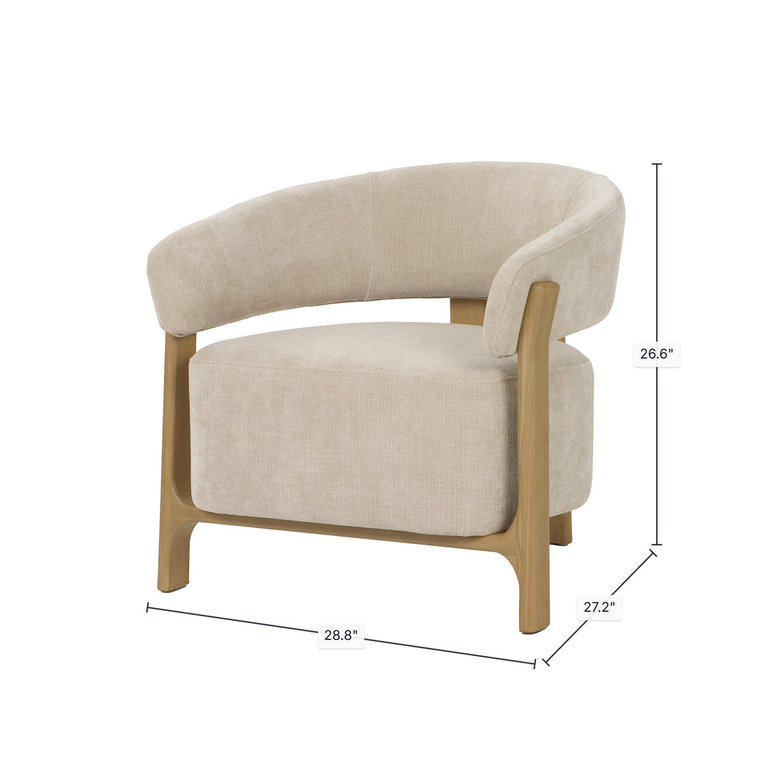Harlow Club Chair - Barley Chenille