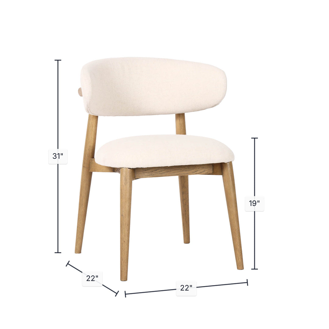 Milo Dining Chair - Savile Flax (TH)