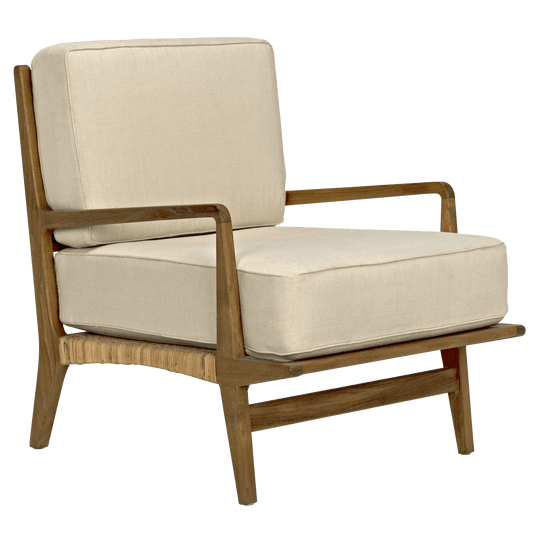 Noir Allister Chair, Teak and Rattan ACCENT + LOUNGE CHAIRS