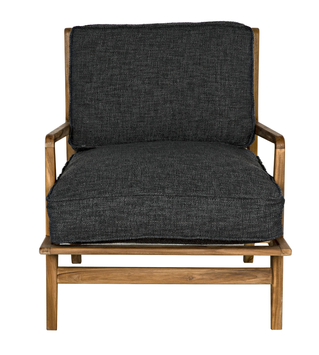 American Home Furniture | Noir - Allister Chair, Gray US Made Cushions