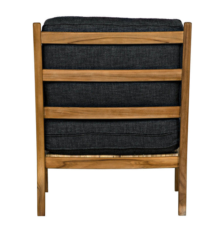 American Home Furniture | Noir - Allister Chair, Gray US Made Cushions