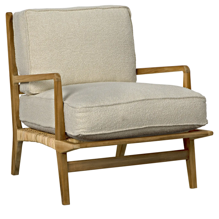 American Home Furniture | Noir - Allister Chair, White US Made Cushions