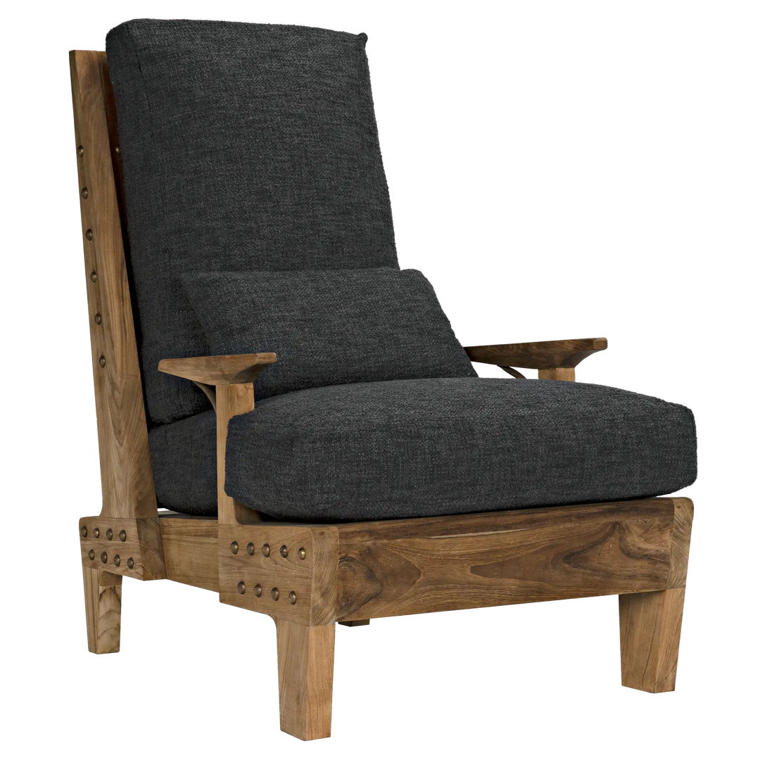 American Home Furniture | Noir - Baruzzi Chair, Teak w/US Made Cushions