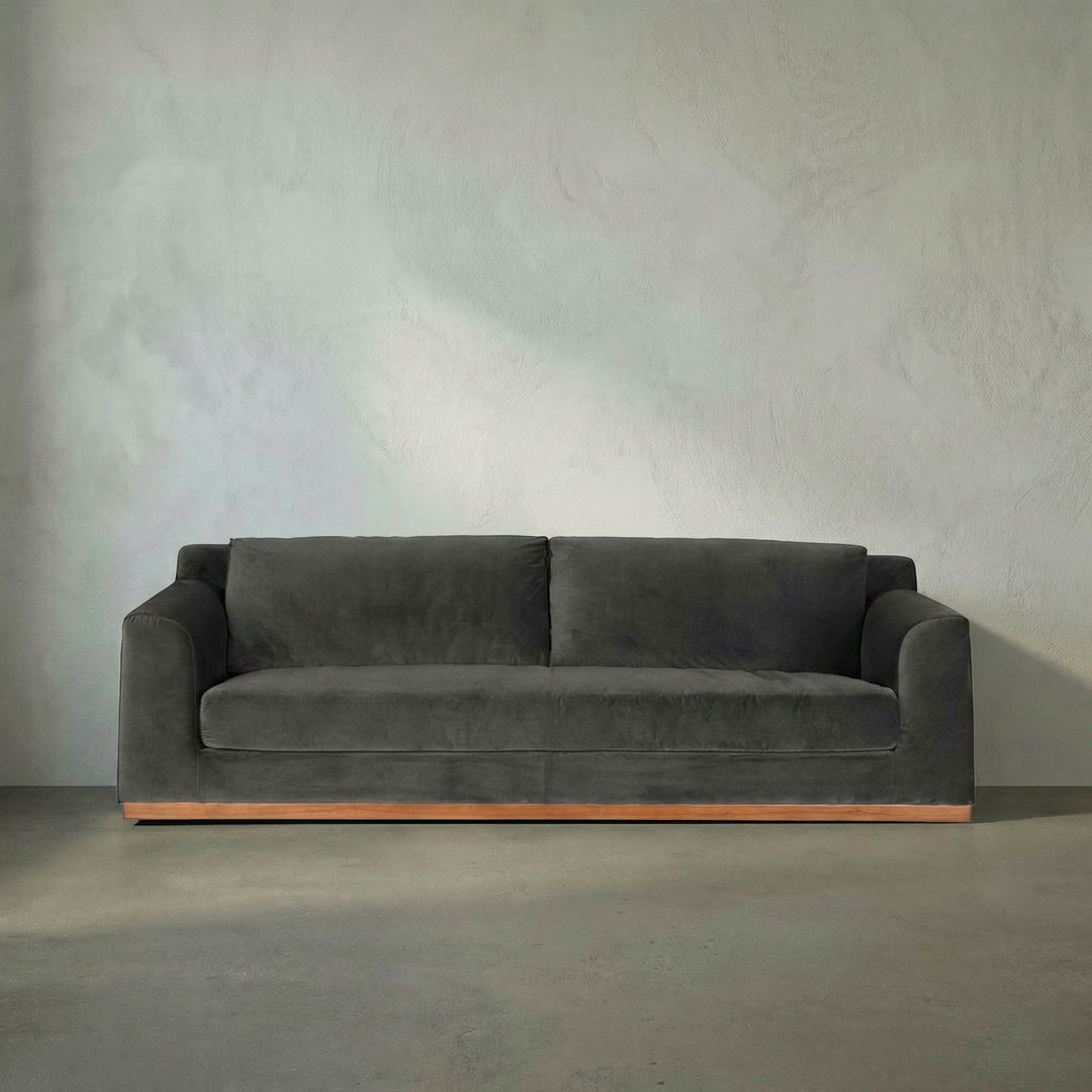 Noir - Seville Sofa, Grey Velvet - SOF331GRV