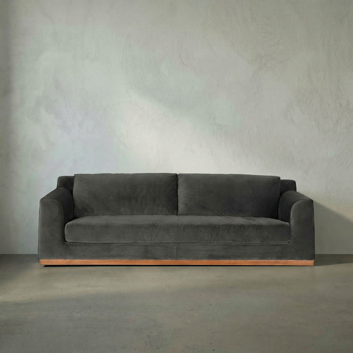 Noir - Seville Sofa, Grey Velvet - SOF331GRV