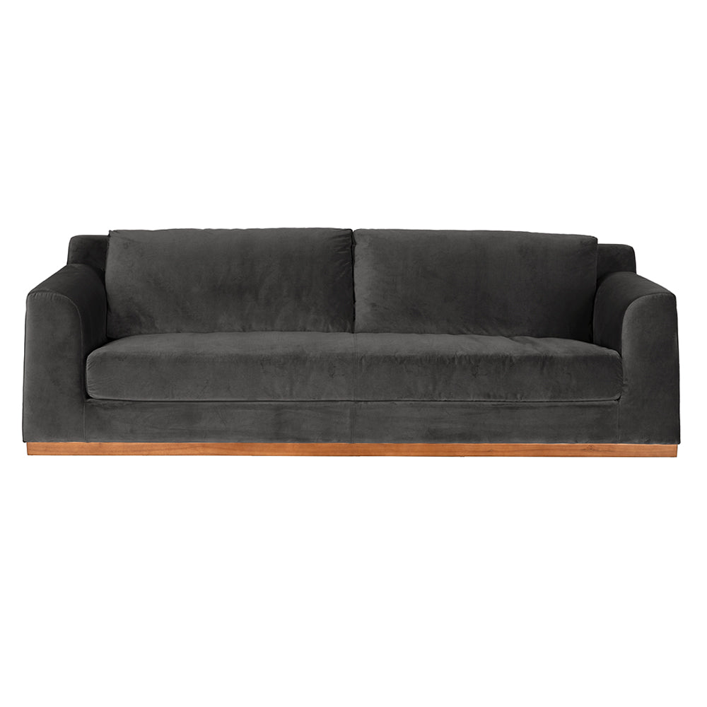 Noir - Seville Sofa, Grey Velvet - SOF331GRV