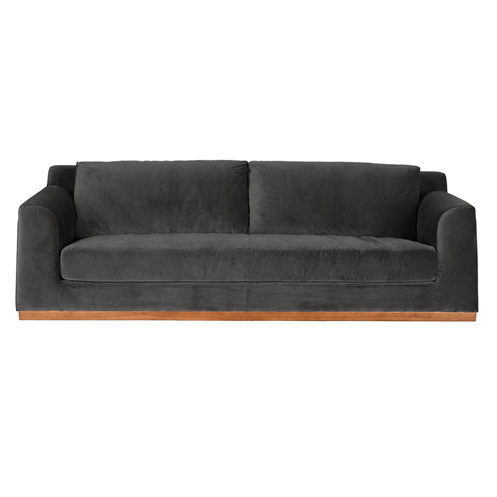 Noir - Seville Sofa, Grey Velvet - SOF331GRV