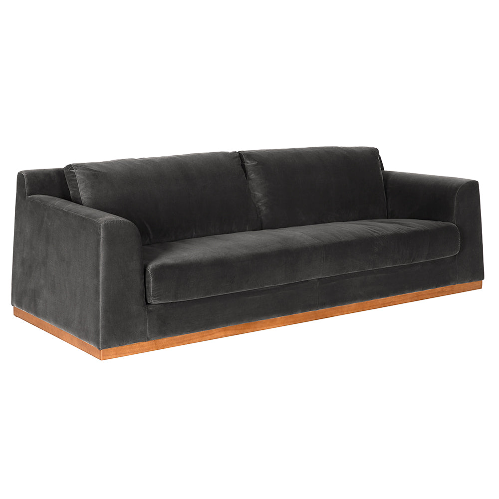Noir - Seville Sofa, Grey Velvet - SOF331GRV