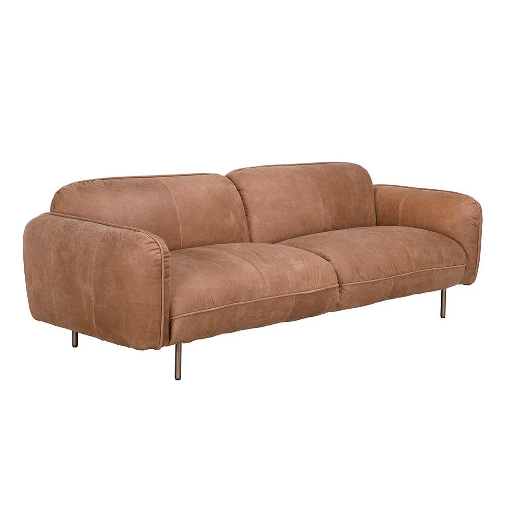 Noir Franklin Sofa - Coris Brown Leather