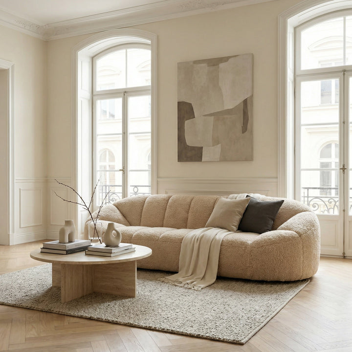 Noir Amadeus Sofa - Camel Fabric