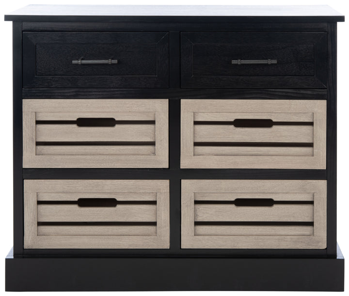 BLACK FRAME / GREIGE DRAWERS