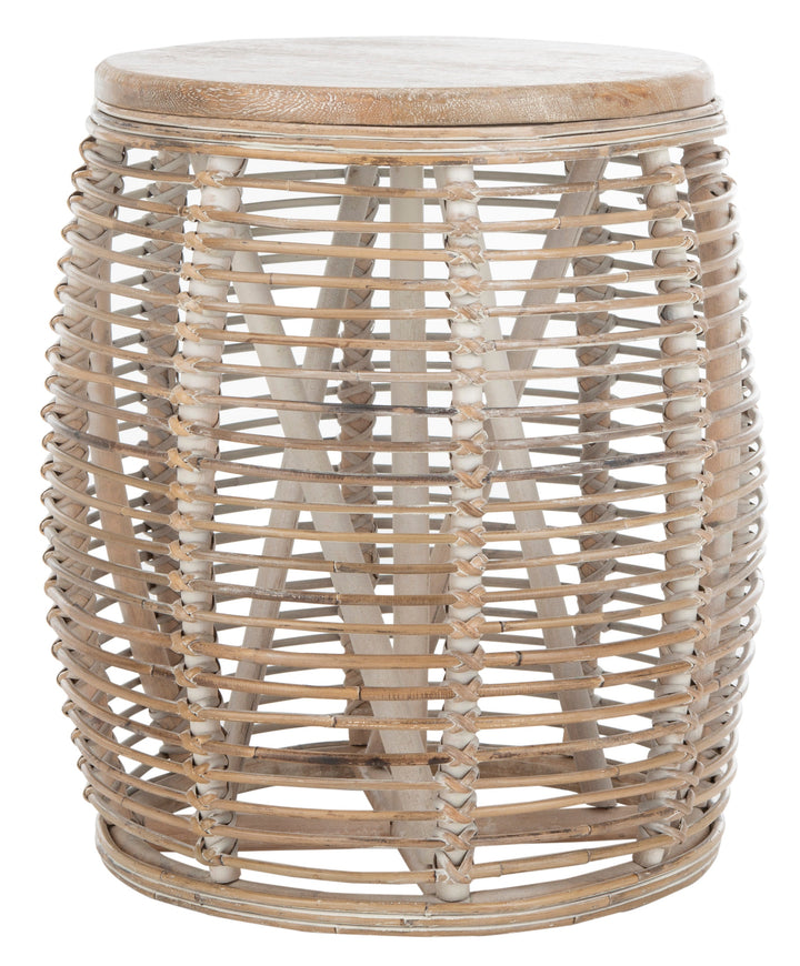 Maui Rattan Drum Stool Table