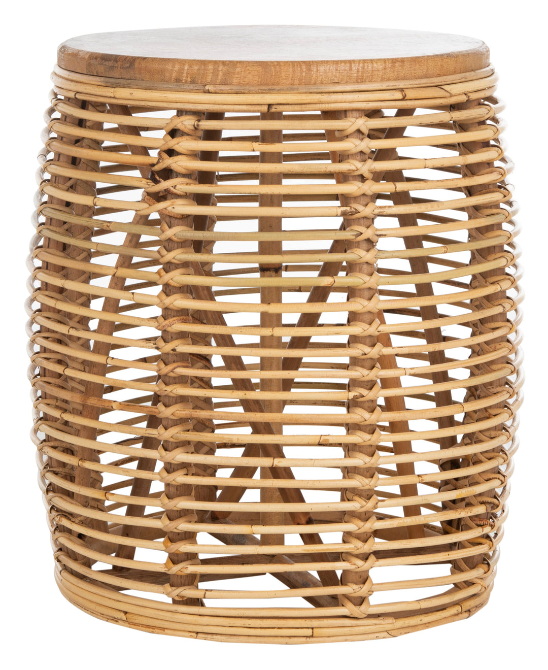 Maui Rattan Drum Stool Table