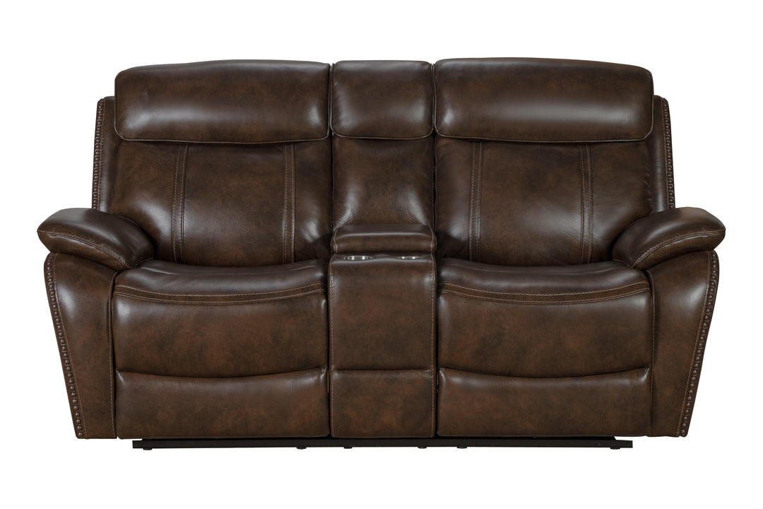 Sandover Power Reclining Console Loveseat - AmericanHomeFurniture
