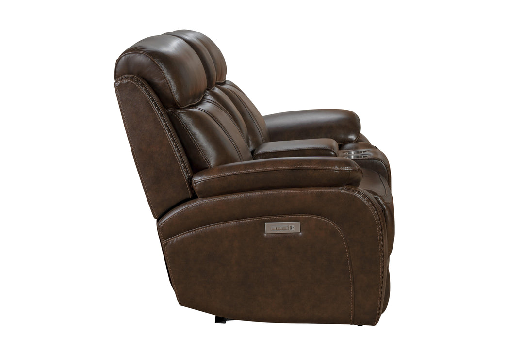 Sandover Power Reclining Console Loveseat - AmericanHomeFurniture