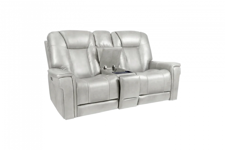 Sanibel Console Loveseat w/Power Recline, Power Head Rests, Power Lumbar & Wireless Charger (Lay Flat)