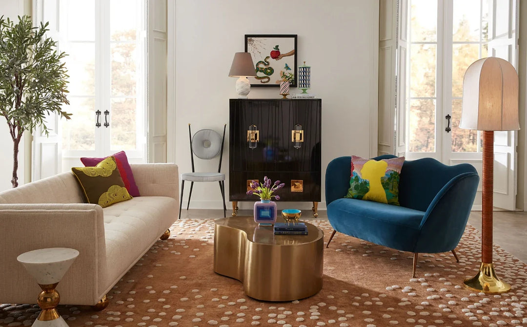 Brass Kidney Small Table