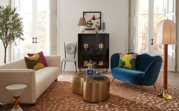 Brass Kidney Small Table