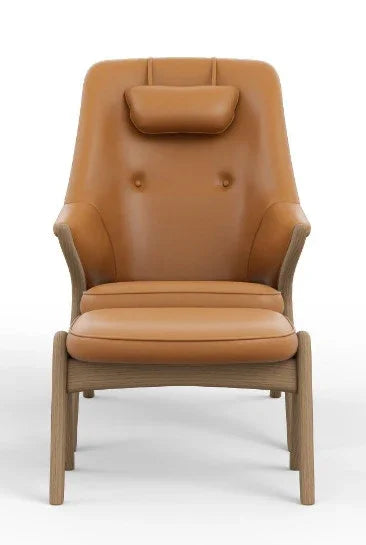 Bravo Chair with Headrest Pillow and Ottoman