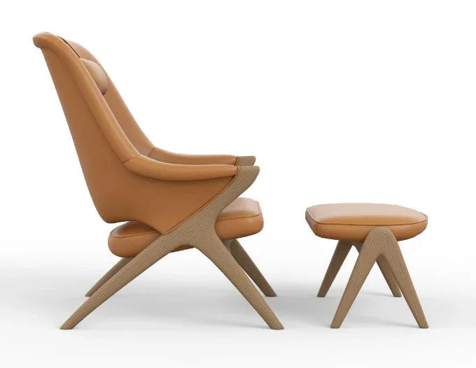 Bravo Chair with Headrest Pillow and Ottoman