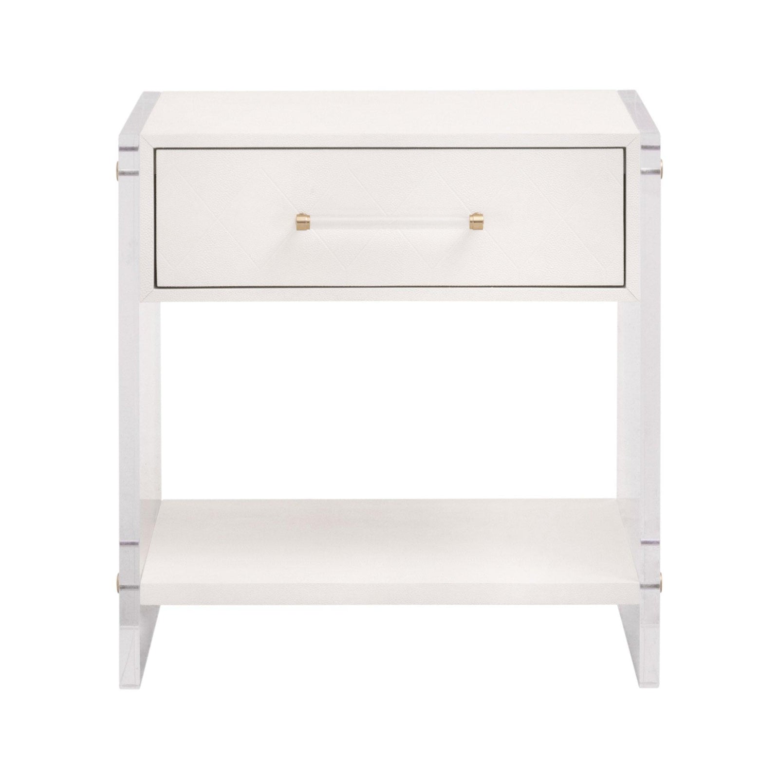 Essentials For Living - Sonia Shagreen 1-Drawer Nightstand - 6160.PRL-SHG/BBRS | American Home Furniture