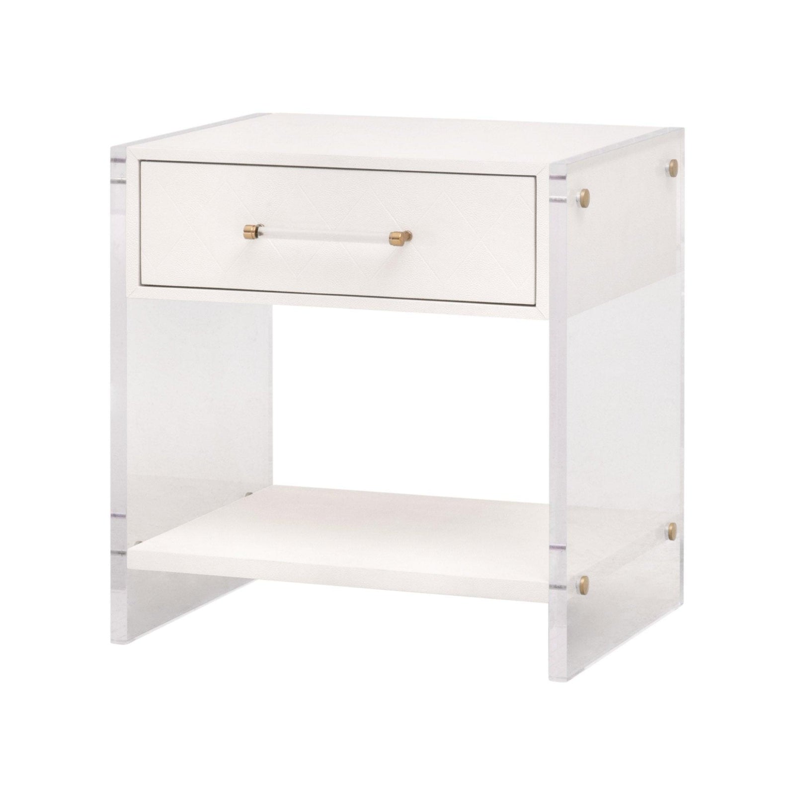 Essentials For Living - Sonia Shagreen 1-Drawer Nightstand - 6160.PRL-SHG/BBRS | American Home Furniture
