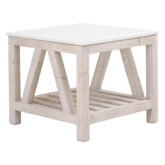 Essentials For Living - Spruce End Table - 8020.WW-PNE/WHTQ | American Home Furniture