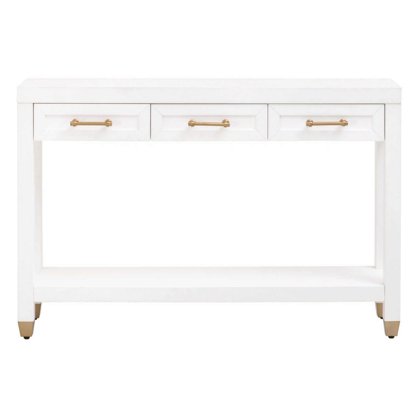 Essentials For Living - Stella Narrow Console Table - 6138.WHT/BBRS | American Home Furniture