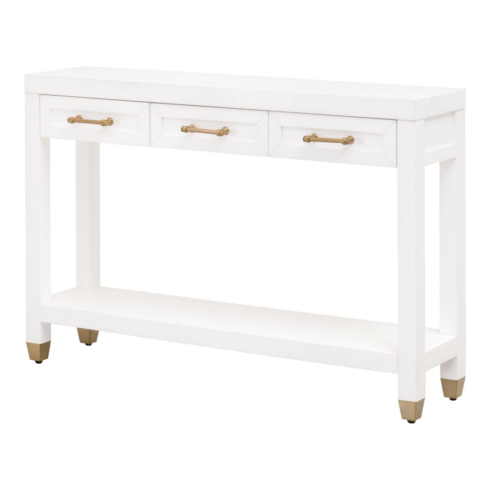 Essentials For Living - Stella Narrow Console Table - 6138.WHT/BBRS | American Home Furniture