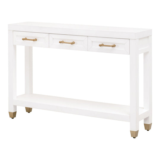Essentials For Living - Stella Narrow Console Table - 6138.WHT/BBRS | American Home Furniture