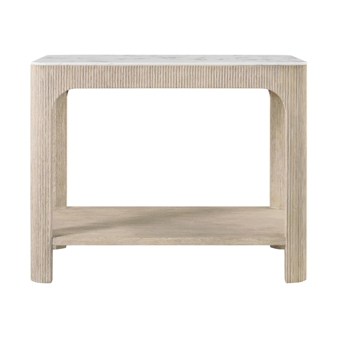 Horizon Rectangular Quartz Side Table - AmericanHomeFurniture
