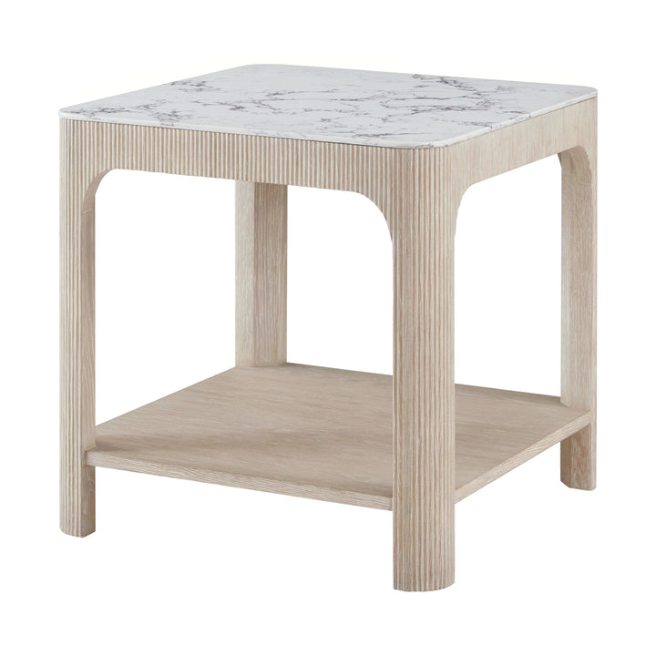Horizon Square Quartz Side Table - AmericanHomeFurniture