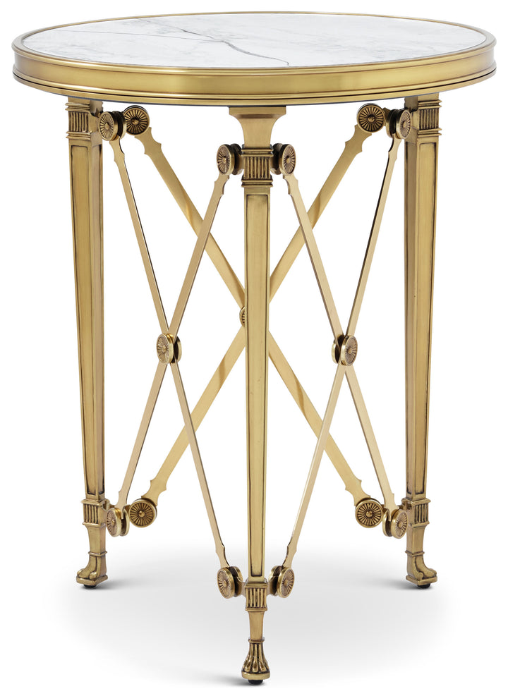 Theodore Alexander Spencer London Small Round Brass Side Table