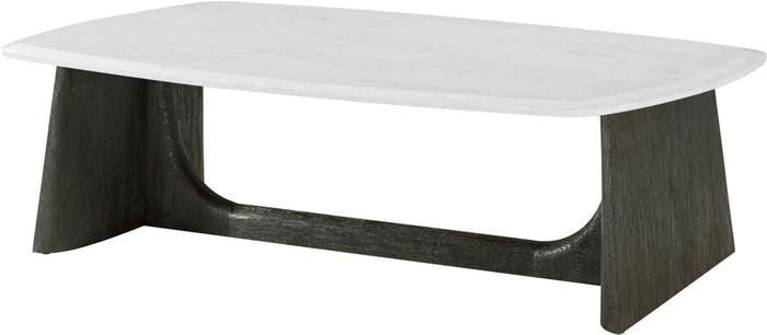 Repose Wooden Coffee Table Marble Top - AmericanHomeFurniture