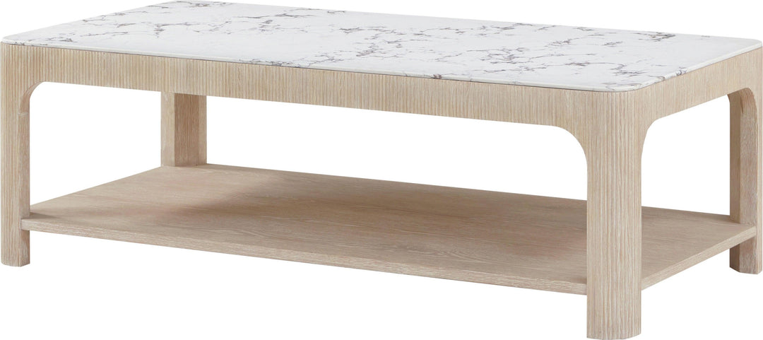 Horizon Square Quartz Cocktail Table - AmericanHomeFurniture