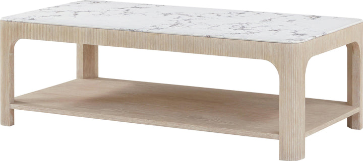 Horizon Square Quartz Cocktail Table - AmericanHomeFurniture